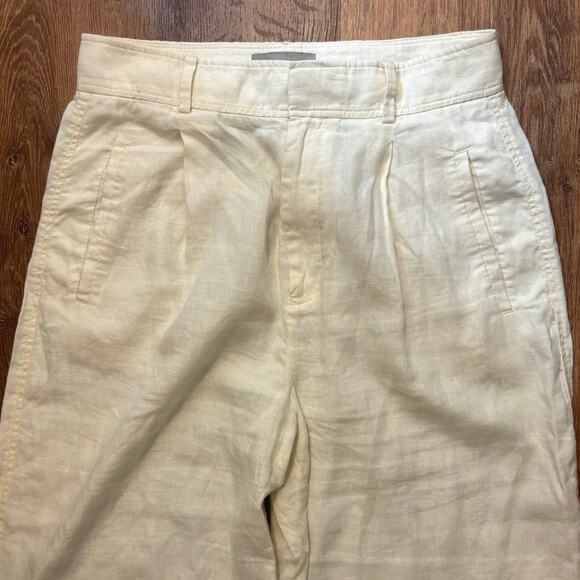 Everlane The Linen Way High Drape Pant In Bone Size 8 - Picture 4 of 8